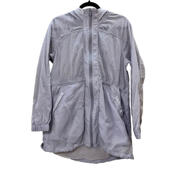 Lululemon Hooded Lightweight Jacket Purple Size 6 Long Length Zip Front - Picture 1 of 9